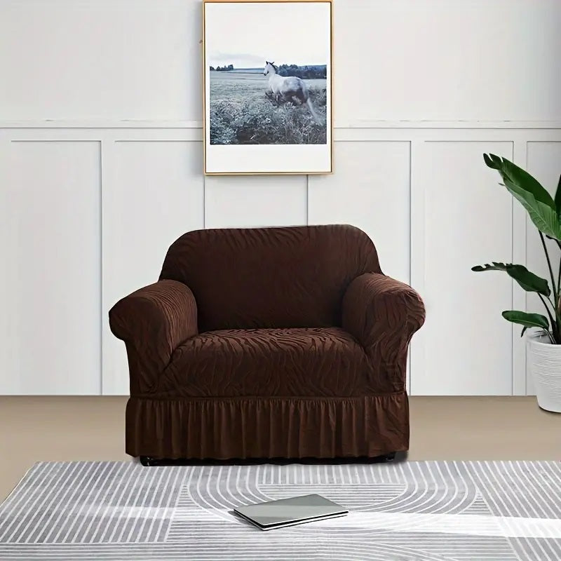 Zebra Velvet Sofa Covers With Frill & Without Frill - All Colors