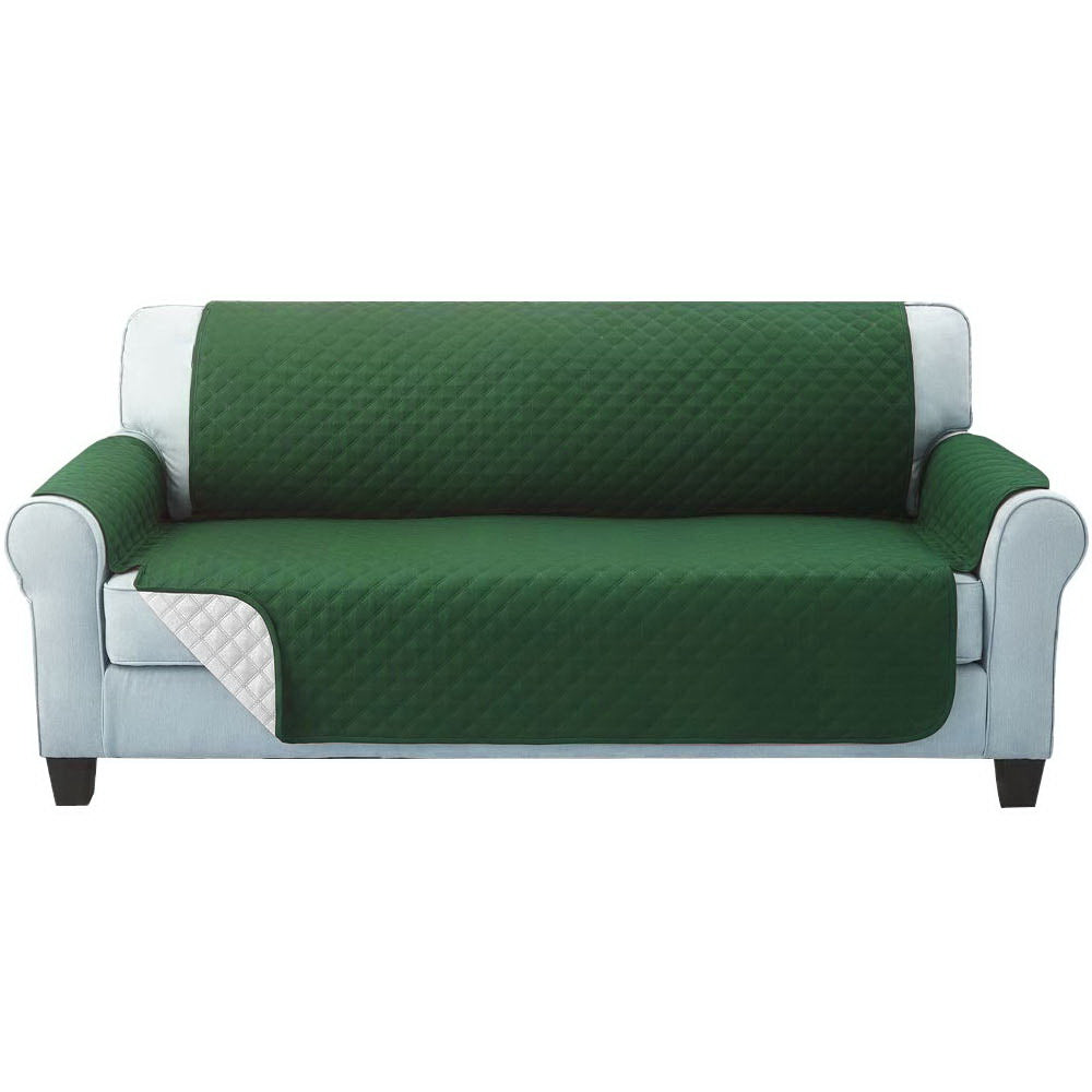 Cotton Quilted Sofa Couch Cover - Sofa Protectors (Green)