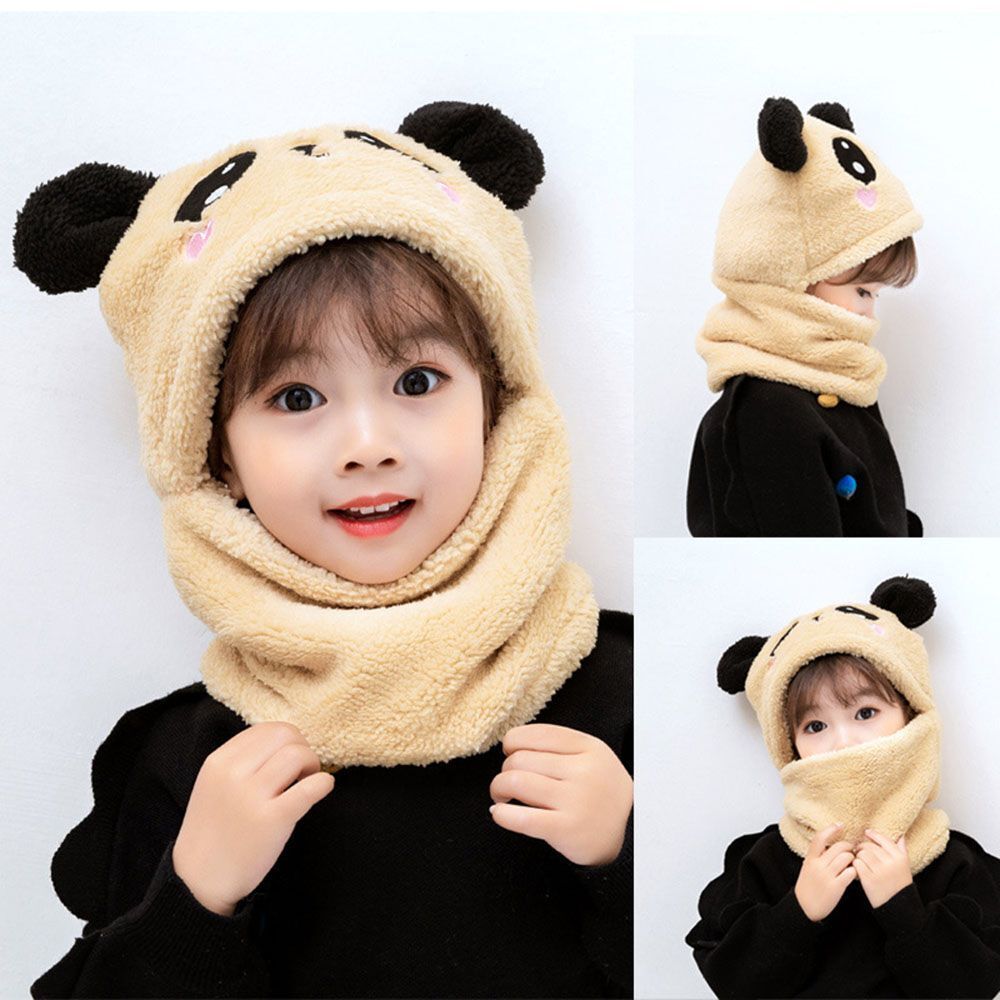 Winter Kids Hats Cute Cartoon Bear Ear Plush Caps Baby Hat