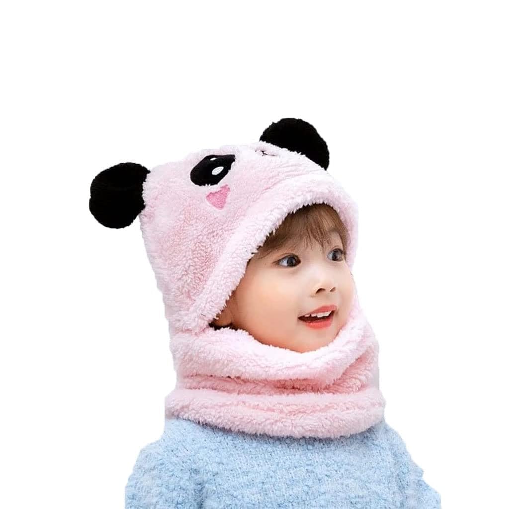 Winter Kids Hats Cute Cartoon Bear Ear Plush Caps Baby Hat
