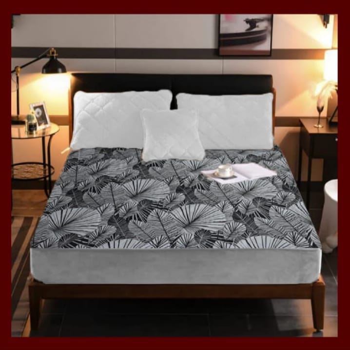 Printed Cotton Quilted 100% Waterproof Mattress Protector - 72x78 King Size
