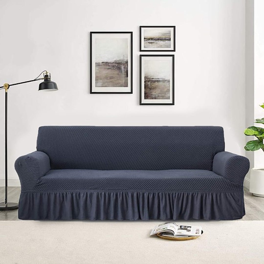 Turkish Stretchable Sofa Cover / Sofa Protector - Dark Grey