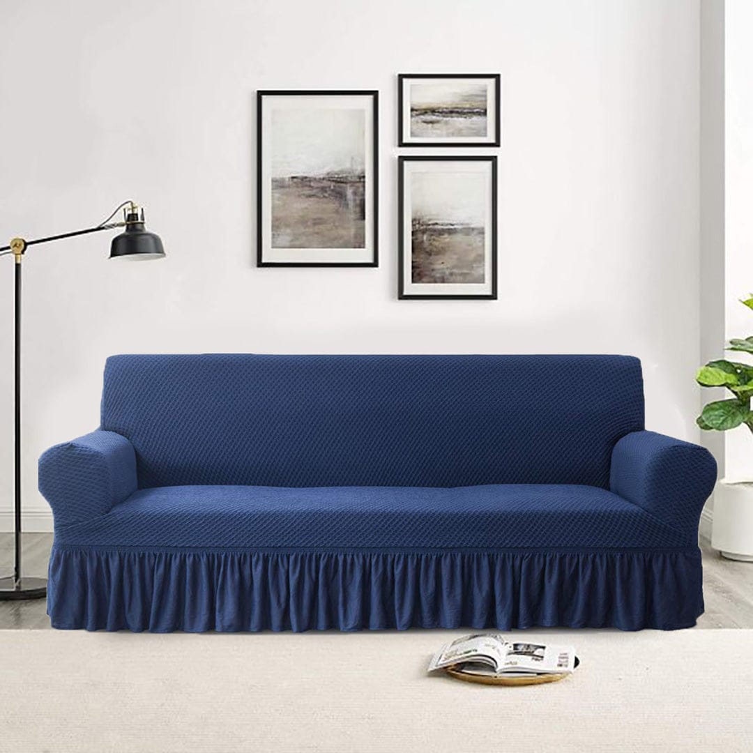 Turkish Stretchable Sofa Cover / Sofa Protector - Navy