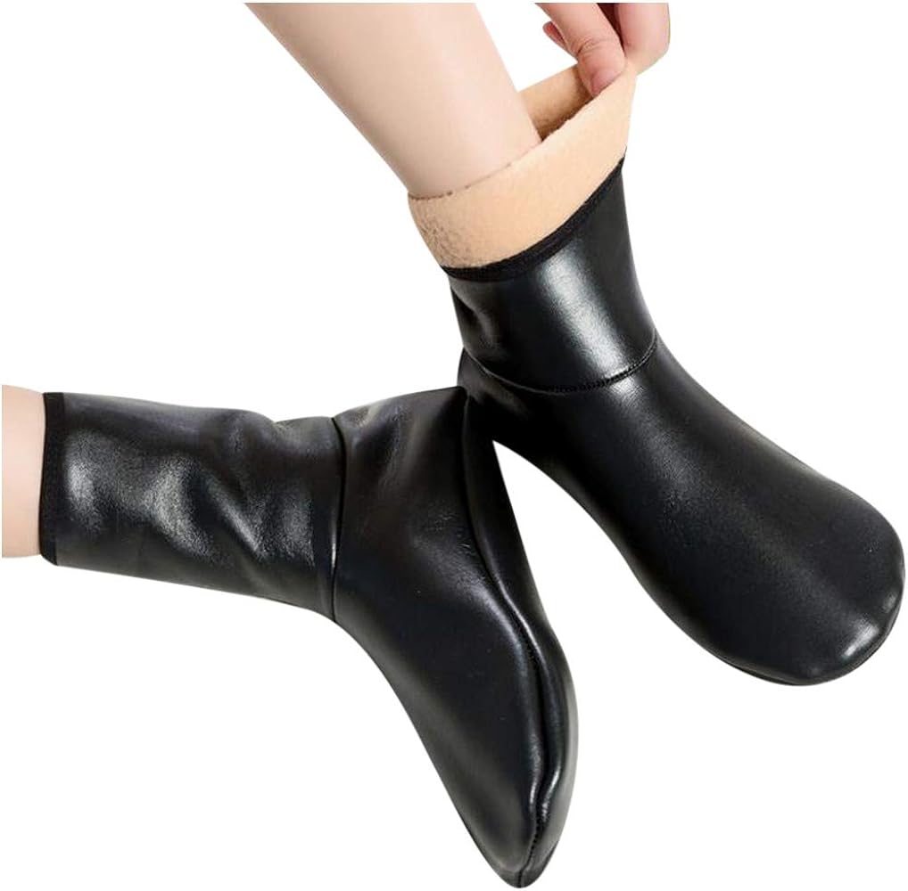 Winter Thickened Non-Slip Floor Socks With Wool Lining - Unisex Thermal Boot Slipper - Stretchable Mozay