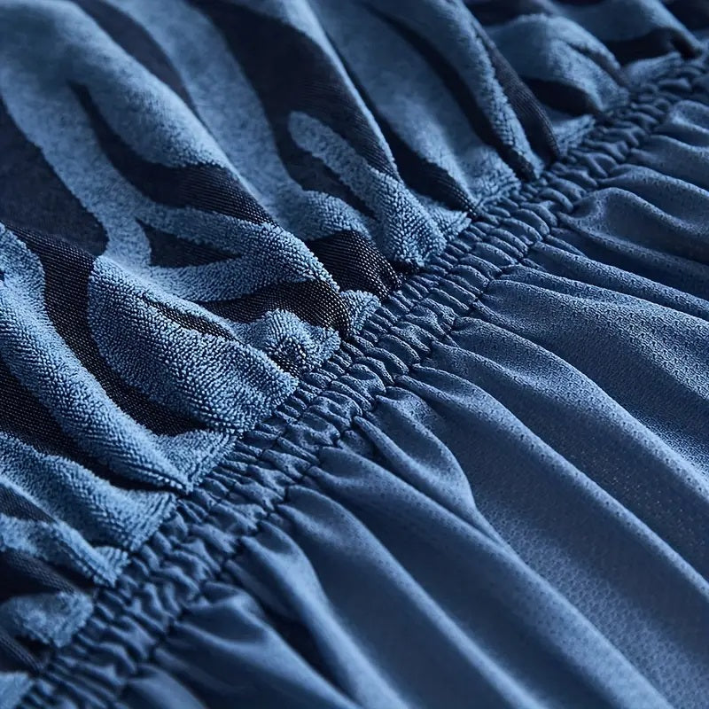 Zebra Velvet Sofa Covers With Frill & Without Frill - All Colors