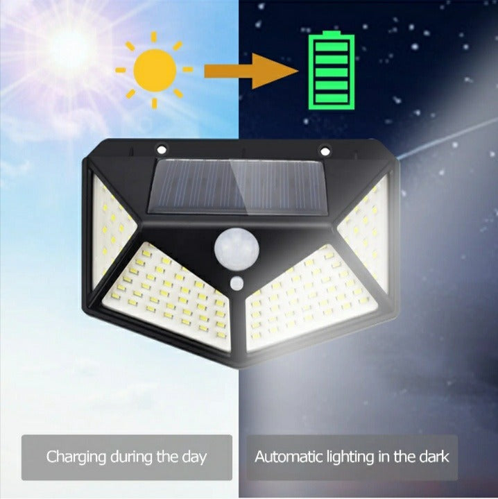 100 LED Solar Motion Sensor Light 3 Modes