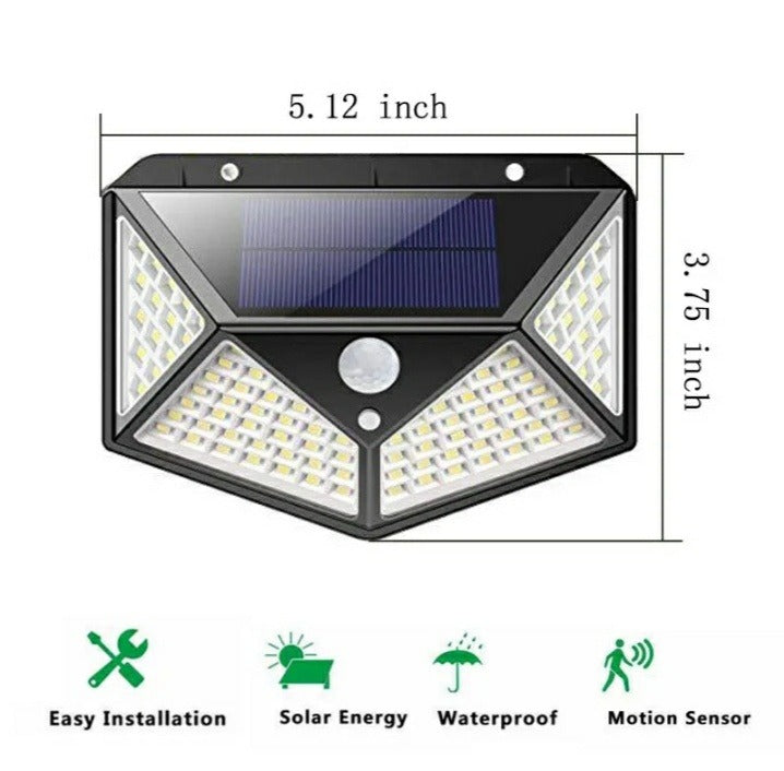 100 LED Solar Motion Sensor Light 3 Modes