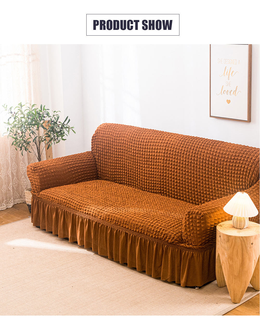 Persian Sofa Cover - Copper Brown