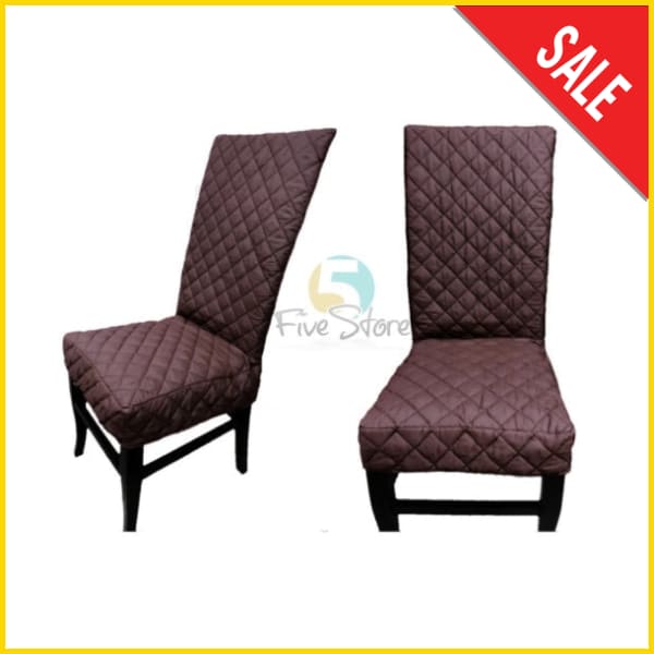 Chair Quilted Cover 5storepk Seat 16x16 - Back Height 20-24 - Back Width 16-18 (Inches) Dark Brown