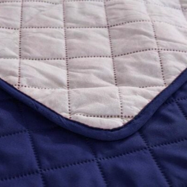 Cotton Quilted Sofa Runner - Sofa Coat (Navy) 5storepk