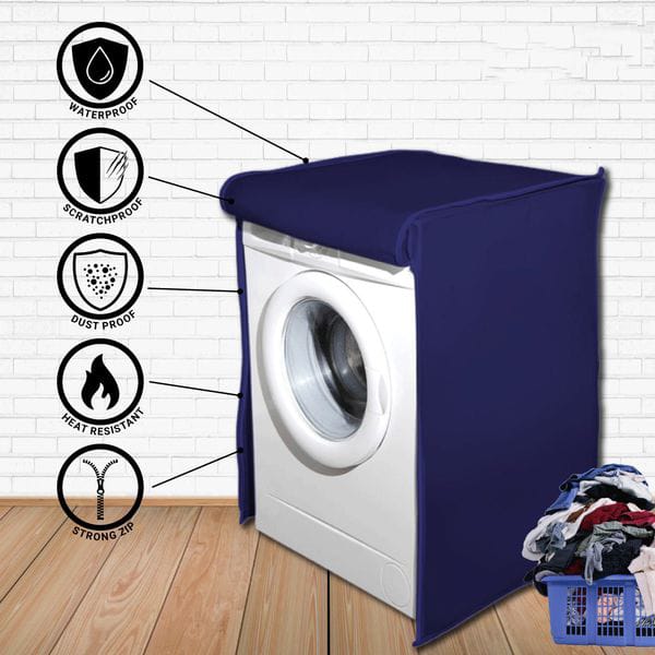 Waterproof Front Loaded Washing Machine Cover (Blue Color - All Sizes Available)