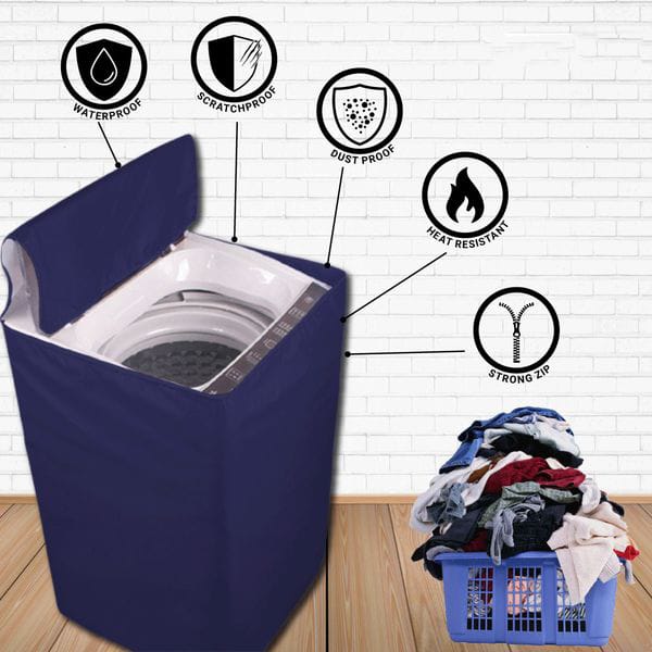 Waterproof Top Loaded Washing Machine Cover (Blue Color - All Sizes Available)