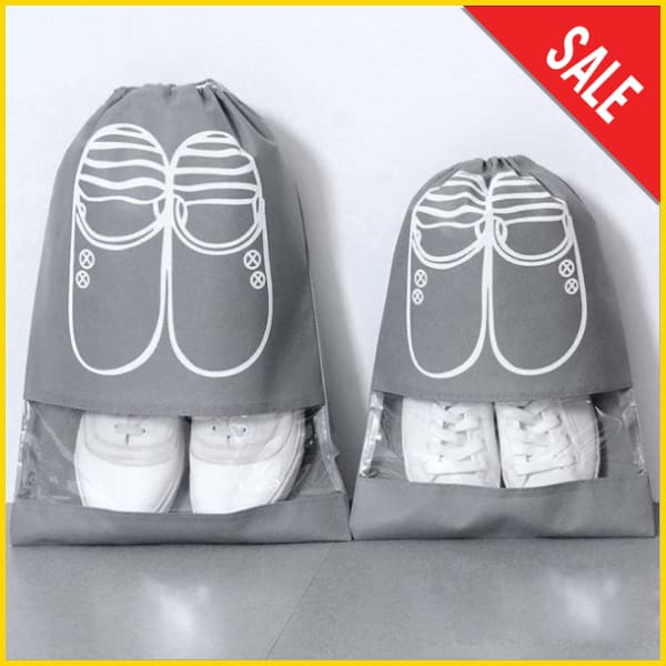 Pack of 10 Pcs Travel Shoe Bags, Large Shoes Pouch Packing Organizers with Rope for Men and Women Household Storage Bags 5store.pk
