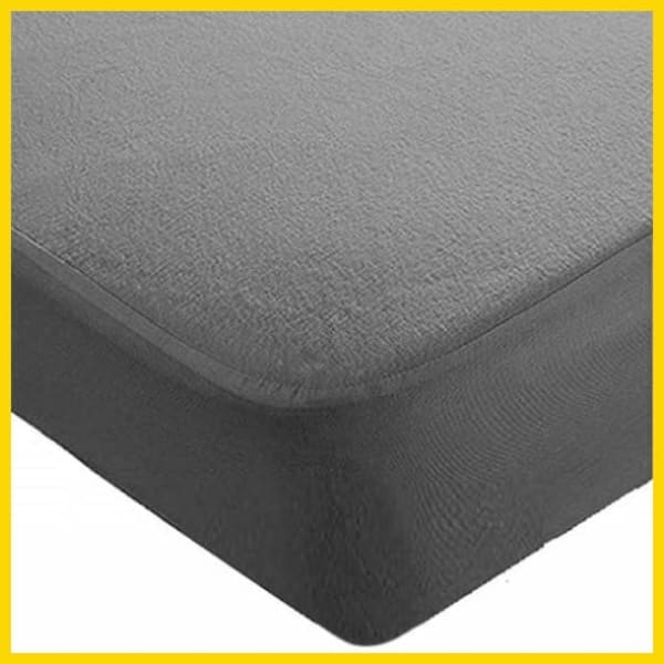Terry Cotton Waterproof Mattress Protector (Grey) Mattress Protectors 5store.pk