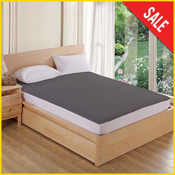 Terry Cotton Waterproof Mattress Protector Mattress Protectors 5store.pk Single 42x78 Inches Grey