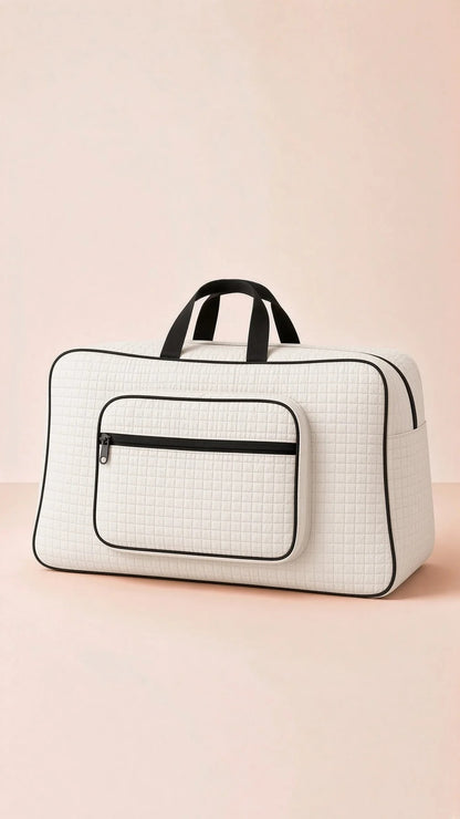 Signature Carry Ease Quilted Bag - Storage & Travelling Bag [White]