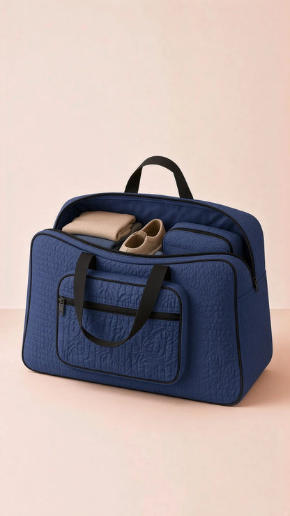 Signature Carry Ease Quilted Bag - Storage & Travelling Bag [Navy Blue]