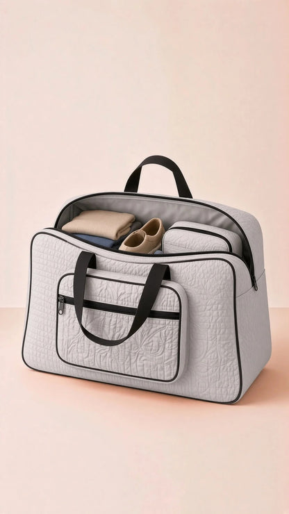 Signature Carry Ease Quilted Bag - Storage & Travelling Bag [Light Gray]