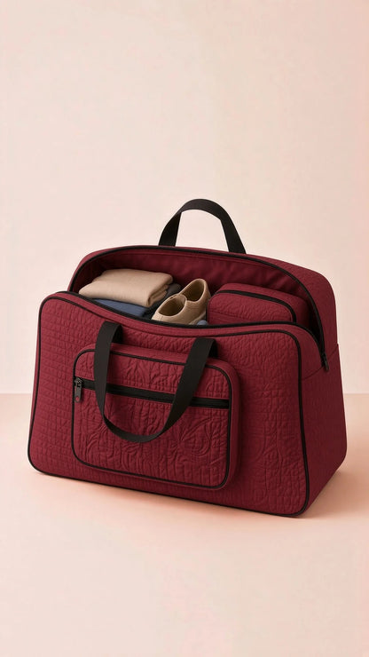 Signature Carry Ease Quilted Bag - Storage & Travelling Bag [Red]