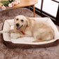 Super Soft Dog Beds Waterproof Bottom - Warm Bed For Dog & Cat - Cream and Grey