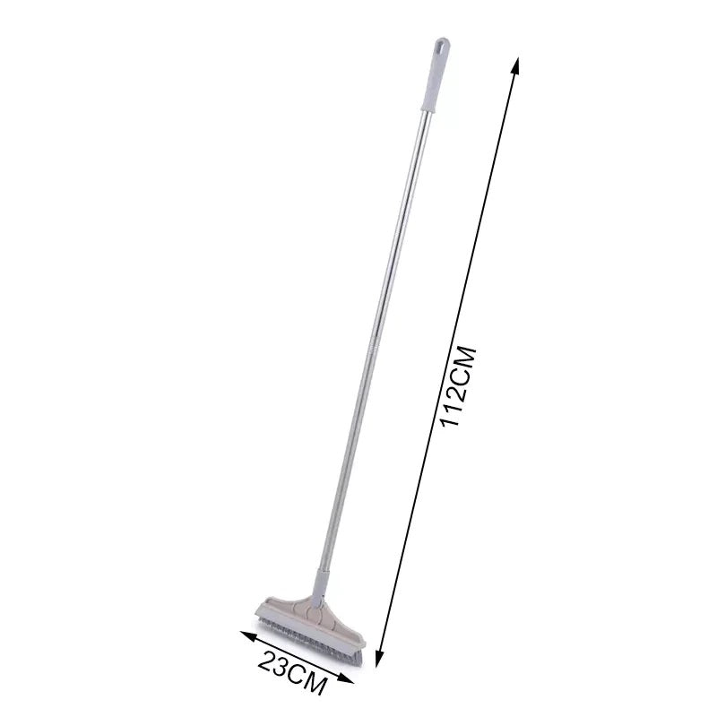 2 In 1 Floor Cleaning Scrub Brush Long Handle Removable Wiper Magic Broom Brush