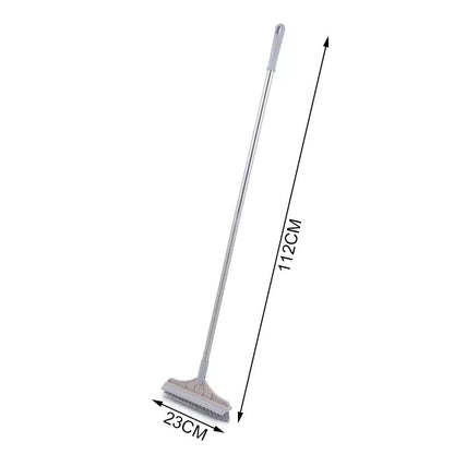 2 In 1 Floor Cleaning Scrub Brush Long Handle Removable Wiper Magic Broom Brush