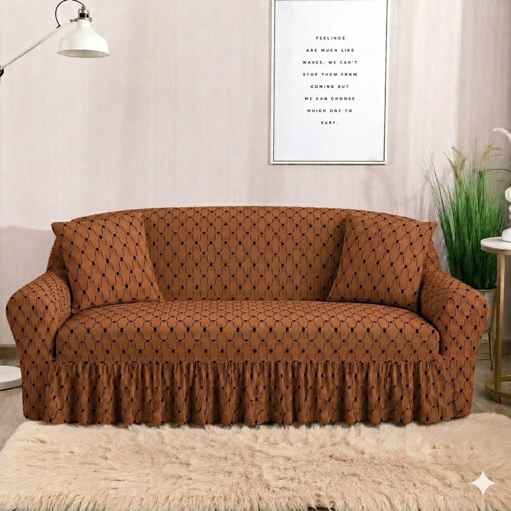 Butterfly Stretchable Sofa Covers - Copper
