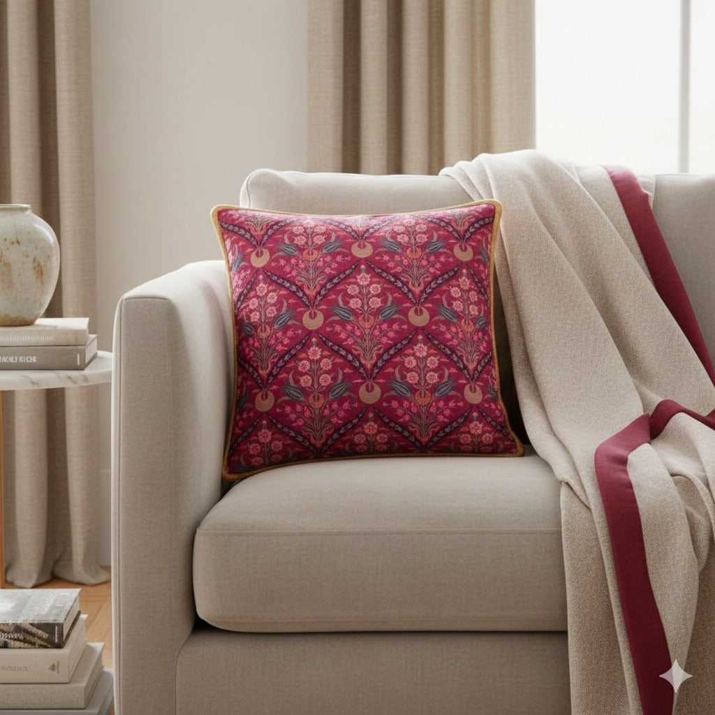 Designer Printed Cushion Covers – Pack of 5 – Elegant Floral & Artistic Designs CC 01