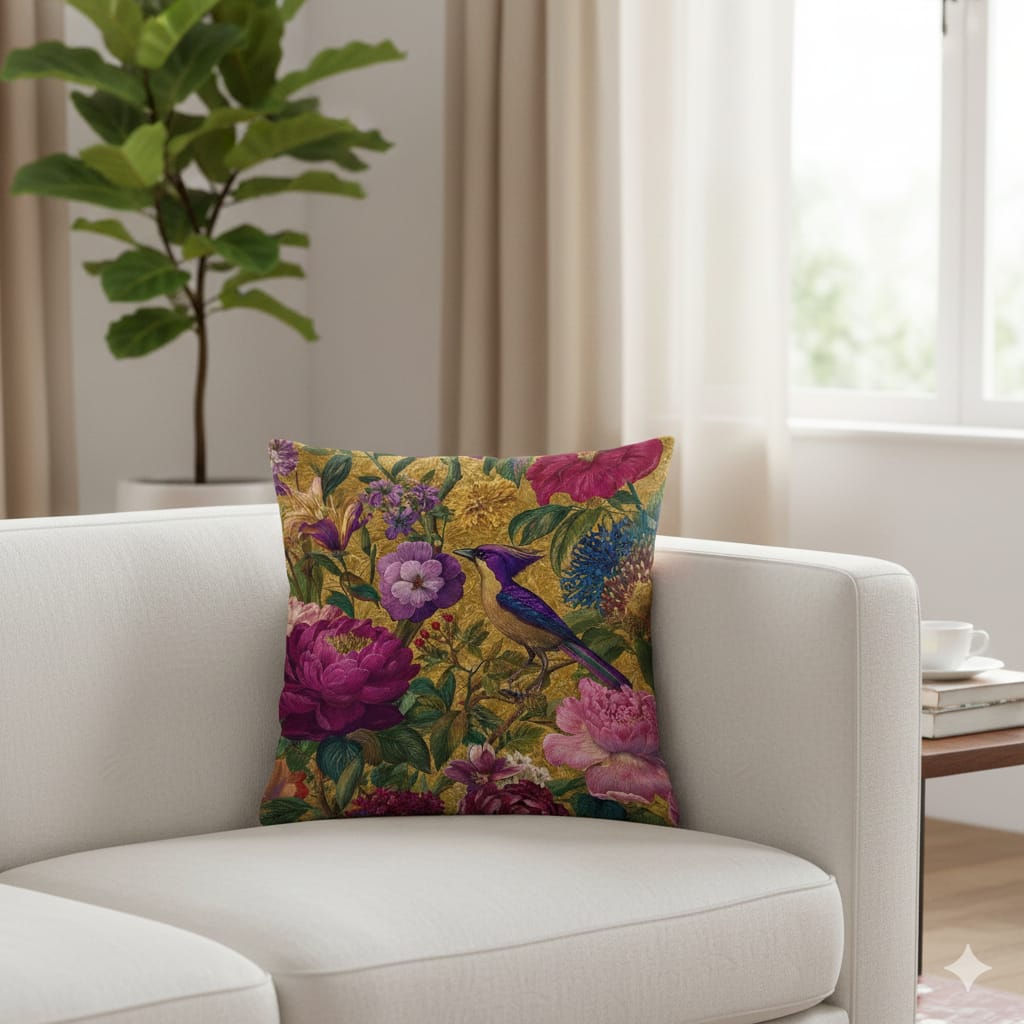 Designer Printed Cushion Covers – Pack of 5 – Elegant Floral & Artistic Designs CC 03