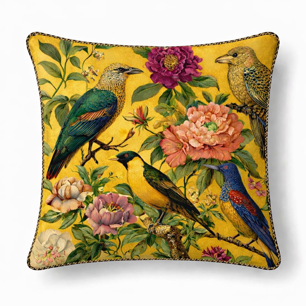 Designer Printed Cushion Covers – Pack of 5 – Elegant Floral & Artistic Designs CC 05