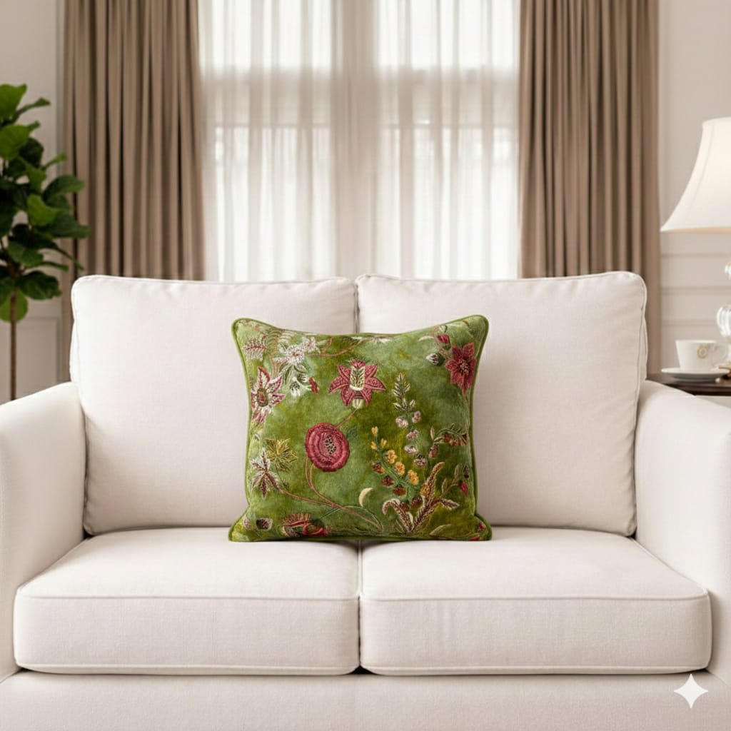 Designer Printed Cushion Covers – Pack of 5 – Elegant Floral & Artistic Designs CC 06