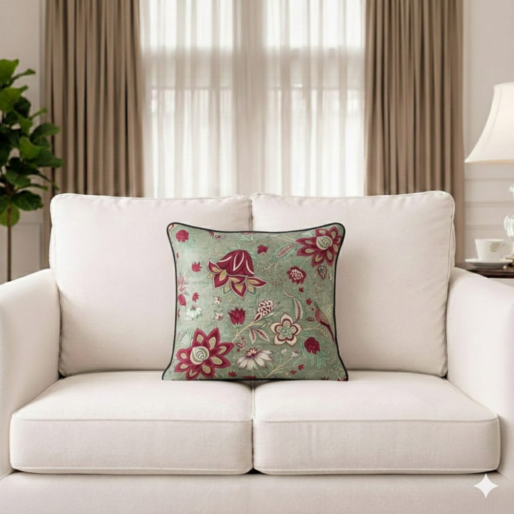 Designer Printed Cushion Covers – Pack of 5 – Elegant Floral & Artistic Designs CC 07