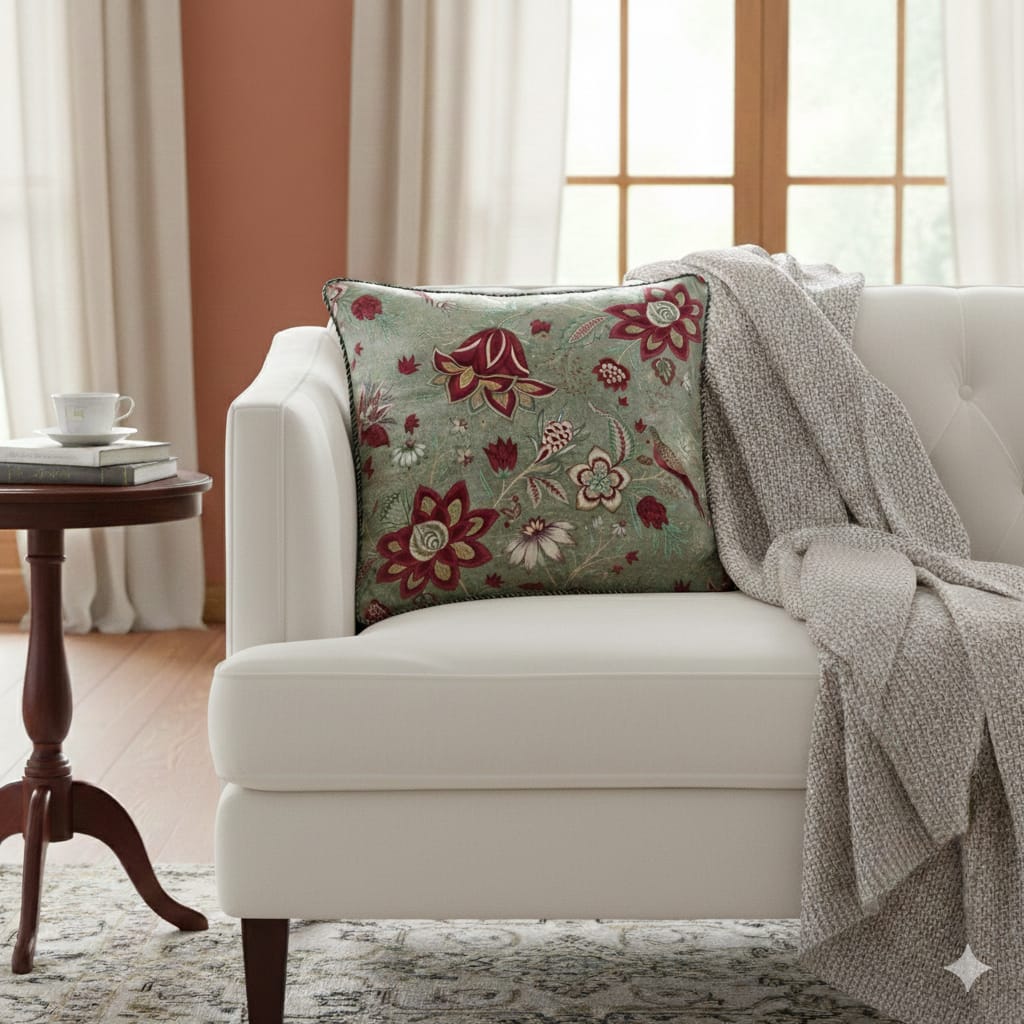 Designer Printed Cushion Covers – Pack of 5 – Elegant Floral & Artistic Designs CC 07