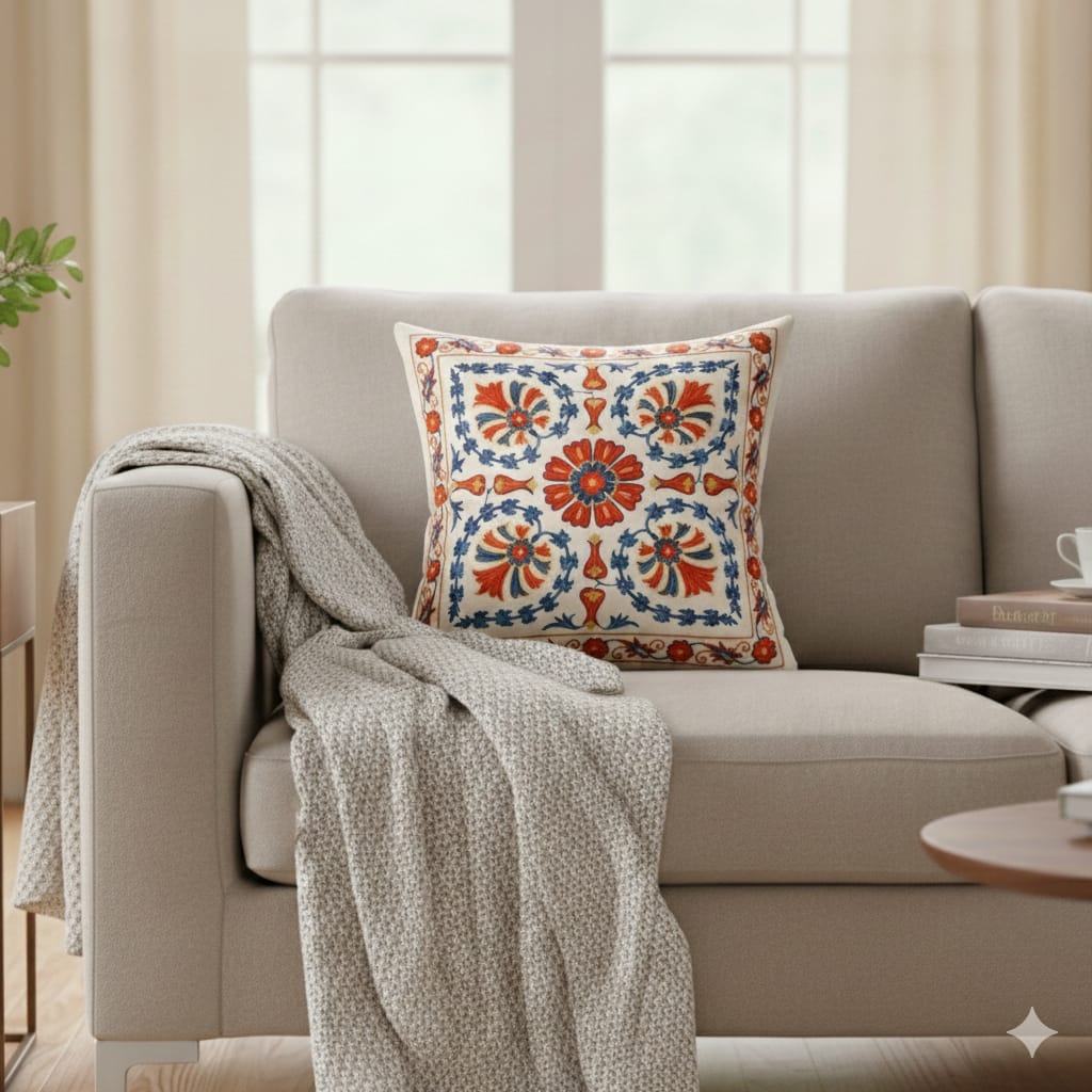 Designer Printed Cushion Covers – Pack of 5 – Elegant Floral & Artistic Designs CC 14