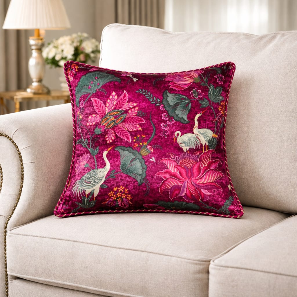 Designer Printed Cushion Covers – Pack of 5 – Elegant Floral & Artistic Designs CC 17