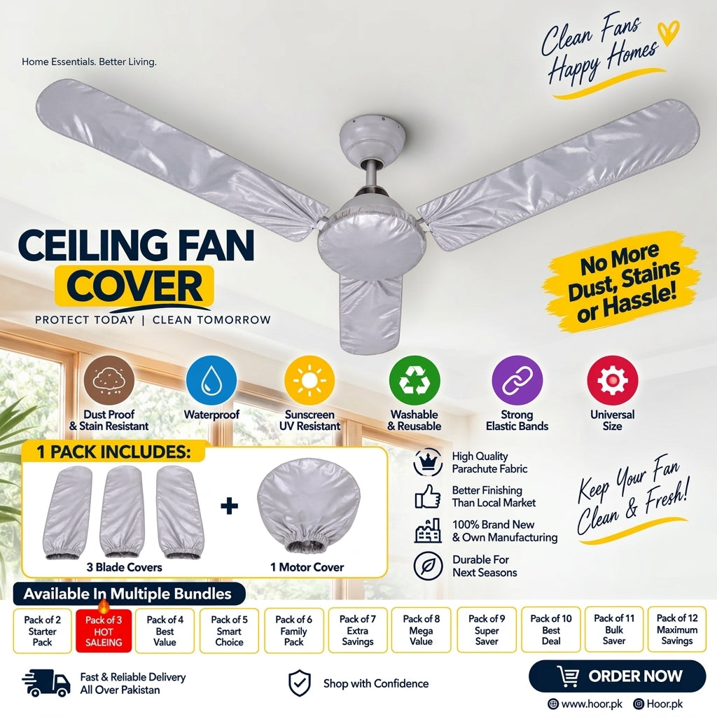 Ceiling Fan Cover (Waterproof & Dustproof)