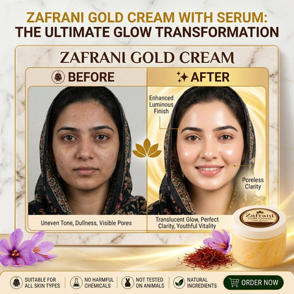 Zafrani Glow Gold Serum Cream | Buy 1 Get 1 FREE | 100% Organic
