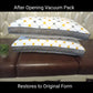 Premium Embroidered Bed Pillow With Filling - 1 Pair (Pack Of 2 Pillows)