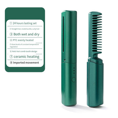 Travel Comb Cordless Rechargeable Hair Straightener