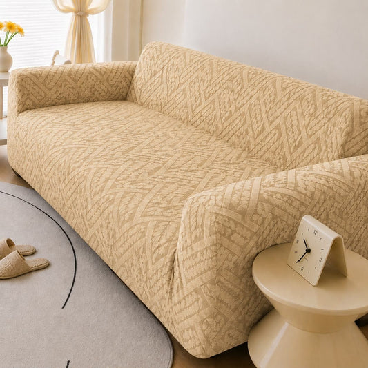Royal Bloom Style Sofa Cover Beige