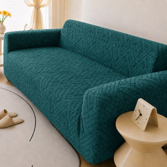Royal Bloom Style Sofa Cover Green