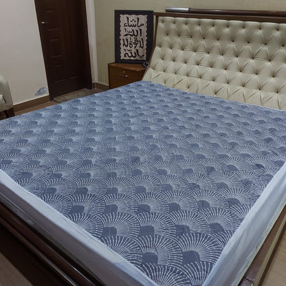 Printed Cotton Quilted 100% Waterproof Mattress Protector - 72x78 King Size