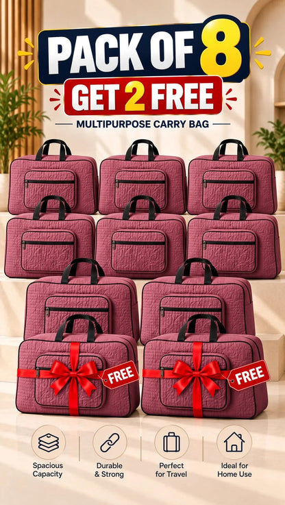 Signature Carry Ease Quilted Bag - Storage & Travelling Bag [Dark Pink]