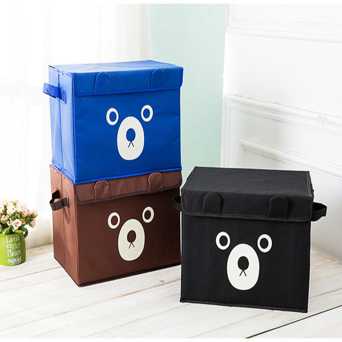 Panda Storage Box - Foldable Cartoon Cute Bear Storage Box For Clothes ...