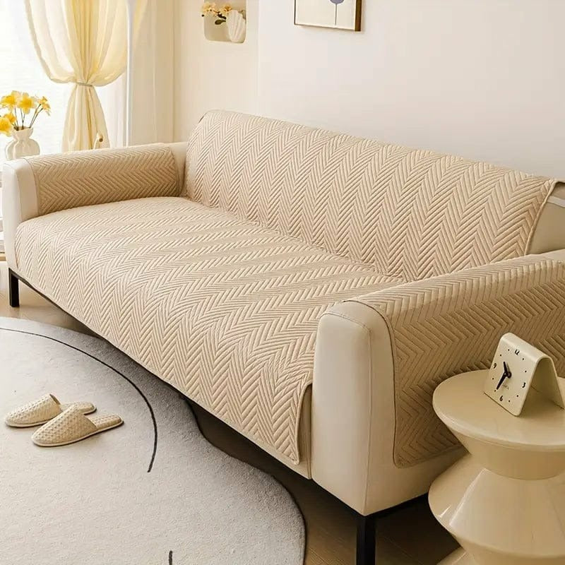 Zigzag Ultrasonic Quilted Sofa Cover Skin