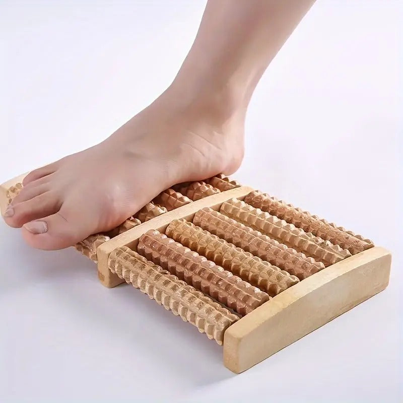 Wooden Roller Foot Massager (Pain & Stress Relief)