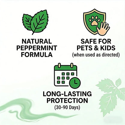 🟢 Natural Peppermint Rodent Repellent Tablets