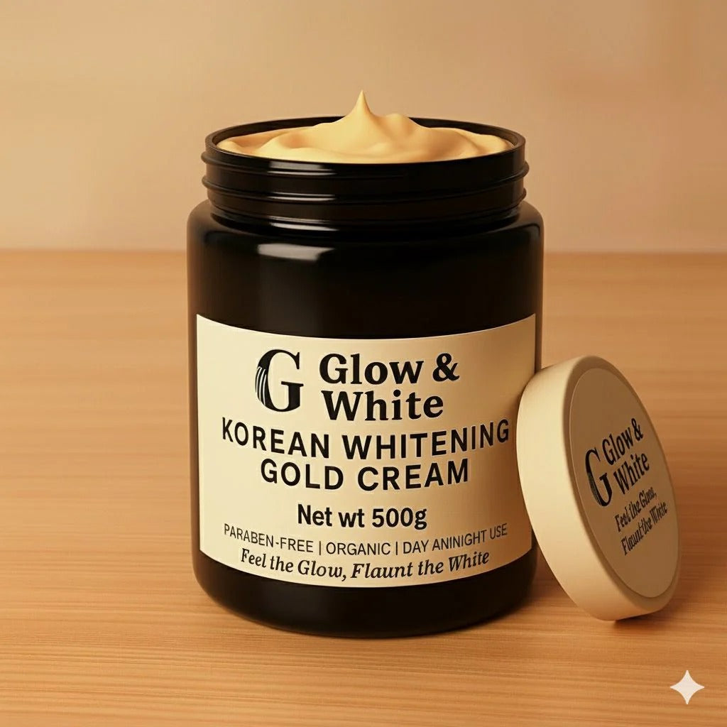 GLOW & WHITE KOREAN WHITENING GOLD CREAM (0.5 KG)