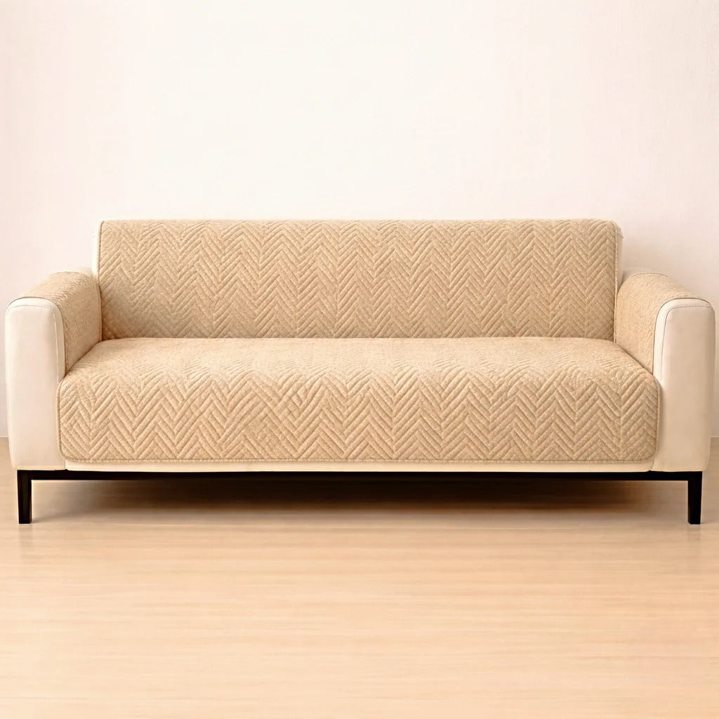 Zigzag Ultrasonic Quilted Sofa Cover Skin