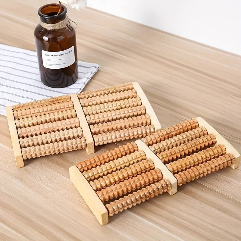Wooden Roller Foot Massager (Pain & Stress Relief)